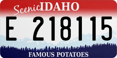 ID license plate E218115