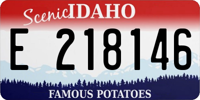 ID license plate E218146