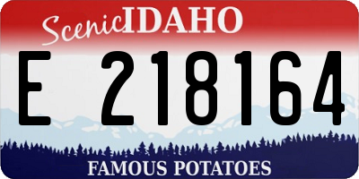 ID license plate E218164