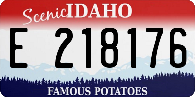 ID license plate E218176