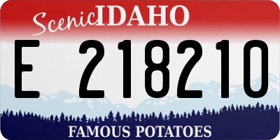 ID license plate E218210