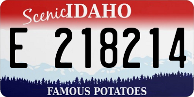 ID license plate E218214