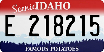 ID license plate E218215