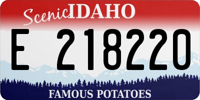 ID license plate E218220