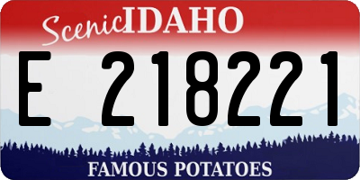 ID license plate E218221