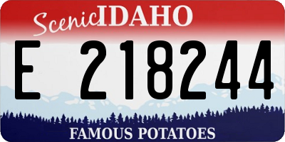 ID license plate E218244