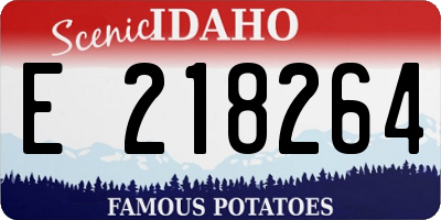 ID license plate E218264