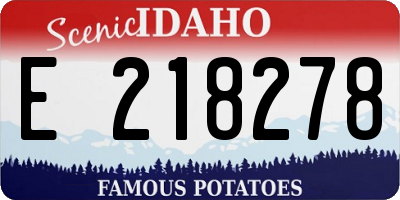ID license plate E218278