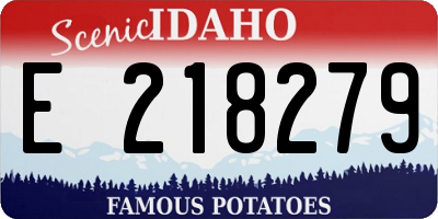 ID license plate E218279