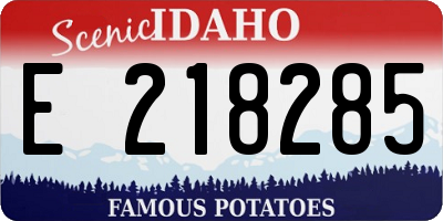 ID license plate E218285