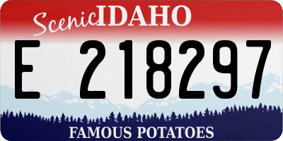 ID license plate E218297