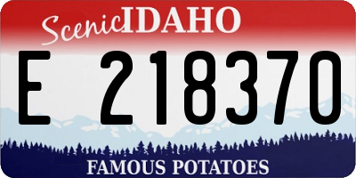 ID license plate E218370