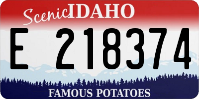 ID license plate E218374