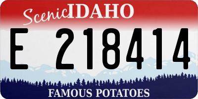 ID license plate E218414
