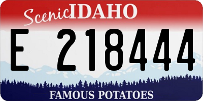 ID license plate E218444