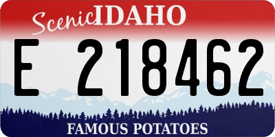 ID license plate E218462