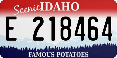 ID license plate E218464
