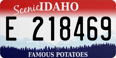ID license plate E218469