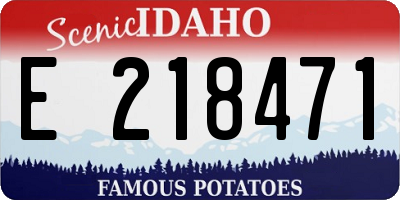 ID license plate E218471