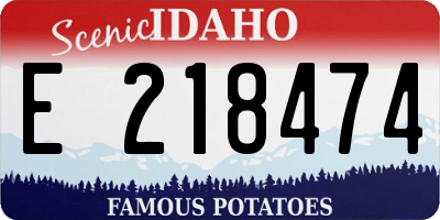 ID license plate E218474