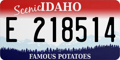 ID license plate E218514