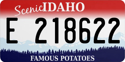 ID license plate E218622