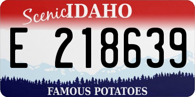 ID license plate E218639