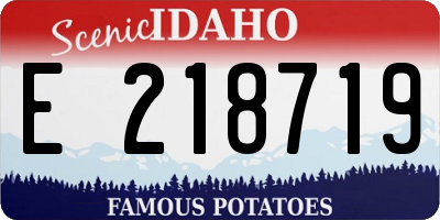 ID license plate E218719