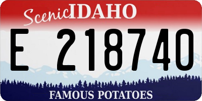 ID license plate E218740