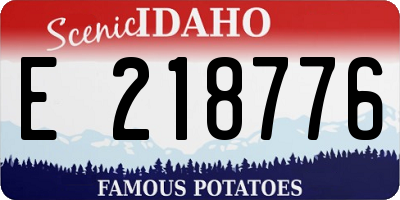 ID license plate E218776