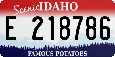 ID license plate E218786