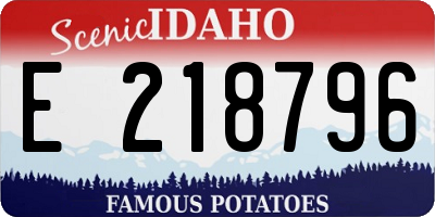 ID license plate E218796