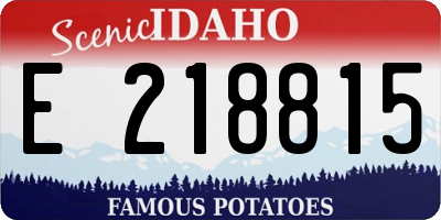 ID license plate E218815