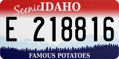 ID license plate E218816
