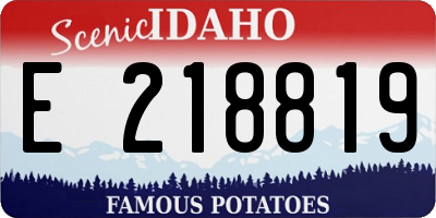 ID license plate E218819