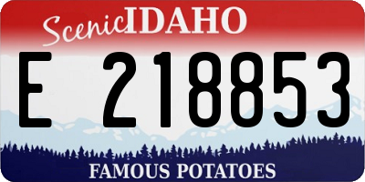 ID license plate E218853