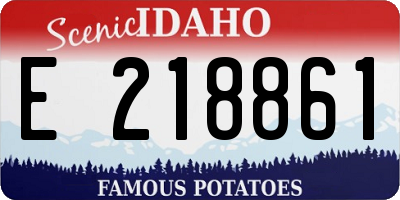ID license plate E218861