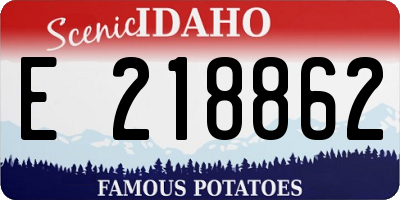 ID license plate E218862