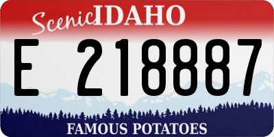 ID license plate E218887