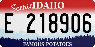 ID license plate E218906