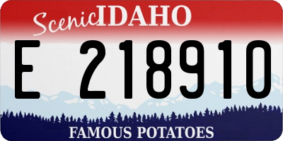 ID license plate E218910