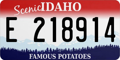 ID license plate E218914