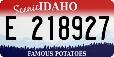 ID license plate E218927