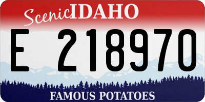 ID license plate E218970