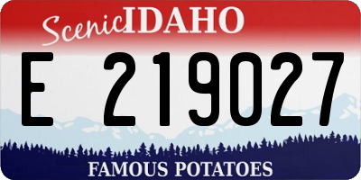 ID license plate E219027