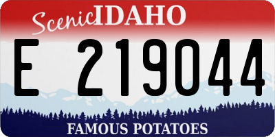 ID license plate E219044