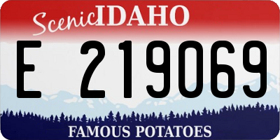 ID license plate E219069