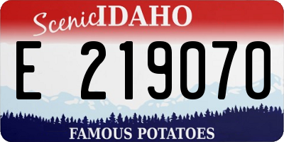 ID license plate E219070