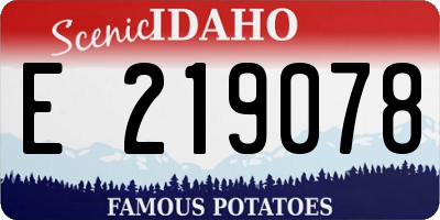 ID license plate E219078