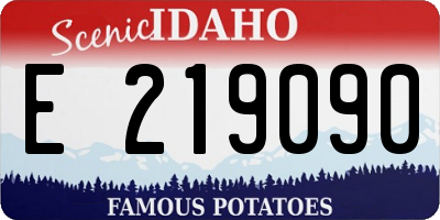ID license plate E219090